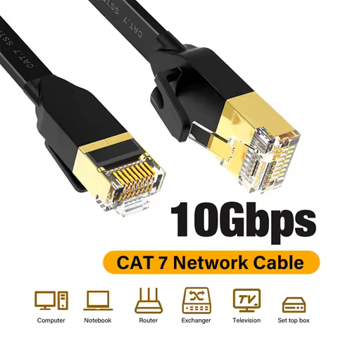 CAT7 Ethernet Cable 5M 10M 20M 30M Flat Internet Network Cable RJ45 Patch Cord LAN for Router Modem 