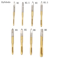 Dyfidvdo M2/M2.5/M3/M3.5/M4/M5/M6/M8 HSS Metric Straight Flute Thread Screw Tap Plug Tap A