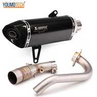 สำหรับ YAMAHA Xmax300 Xmax250 2017-2024 รถจักรยานยนต์ดัดแปลงเต็มระบบไอเสียกลางด้านหน้า Link ท่อบนท่อ