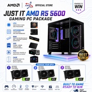 JUSTIT RYZEN 5 5600 AMD GAMING PC Package  ( 8GB & 240GB / 480GB / RTX 3050 6GB / RTX 5050 8GB / RTX