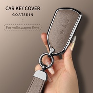Volkswagen Metal leather car key cover case For VW Volkswagen Golf 8 MK8 Octavia Leon MK4 accessorie