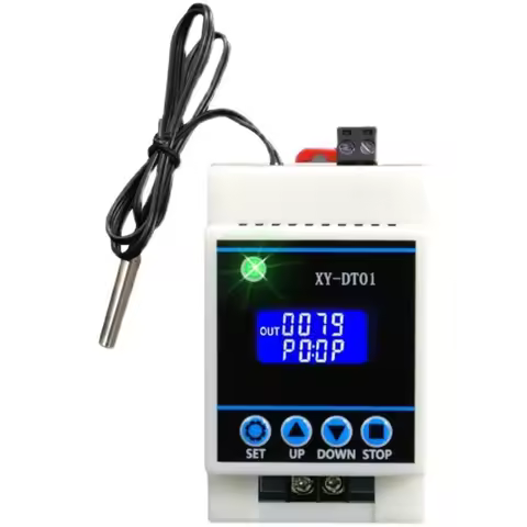 XY-DT01 Auto Constant Temperature Controller 12V 24V NTC 10K Probe Sensor DIN Rail Thermostat 30A Re