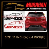MYVI MG3 CAR LOGO NEW DESIGN  CAR STICKER KERETA STICKERS PERODUA MYVI 3RD GENERATION