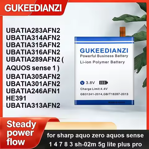 2500-5500mAh For Sharp Aquo Zero Aquos Sense 1 4 7 8 3 SH-02M 5G Lite Plus Pro UBATIA305AFN2 UBATIA2