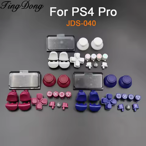 1Full Buttons D-Pad L1 R1 R2 L2 Trigger touchpad Icon action key buttons For Sony PS4 Pro JDS-040 Co