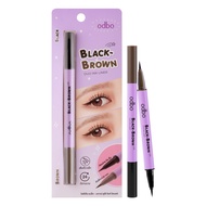Bút kẻ mắt nước 2 Đầu Odbo Black Brown Duo Ink Liner OD3016 - Kẻ dạ Odbo không lem không trôi