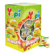 Yupi Gummy Burger Chewy Candy Sour Burger Cola Burger Mini Burger 72s (1Box)