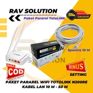 TOTO LINK N200 WIFI ROUTE PARAREL PACKAGE + 30 M LAN CABLE FULL SETTING READY TO USE