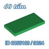 [60 Pieces] LEGO Floor Tiles 2x4 Flat Smooth Green ID 4566179 87079
