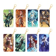 Genshin Impact anime acrylic mica keychain Alhaitham Yelan Lyney Lynette Faruzan Gorou gift bag hang