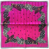 復古 Christian Dior 絲巾 千鳥格紋手套印花 19 x 19 英吋