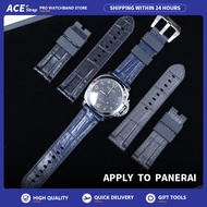 Apply To PANERAI, 20mm/22mm/24mm/26mm Alligator Leather Watch Strap With Rubber Base For Luminor Ser