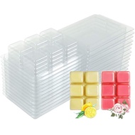 50pcs Wax Melt Containers 6 Cavity Clear Plastic Cube Tray  Clamshells For Tarts Wax Melts Acuan Cai