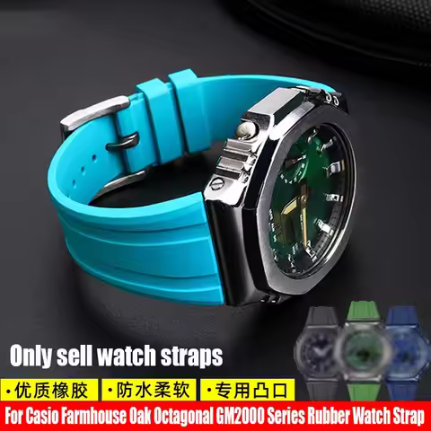 GA-2100 GA-2110 Rubber Watch band Modified For Casio G-SHOCK GM-5600 GA2100 GM2110 16 Men’s Sports S
