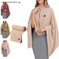 [ER] Winter USB Electric Heated nket Wearable 3 Heating Level Heated Shawl Portable Body Warmer nket