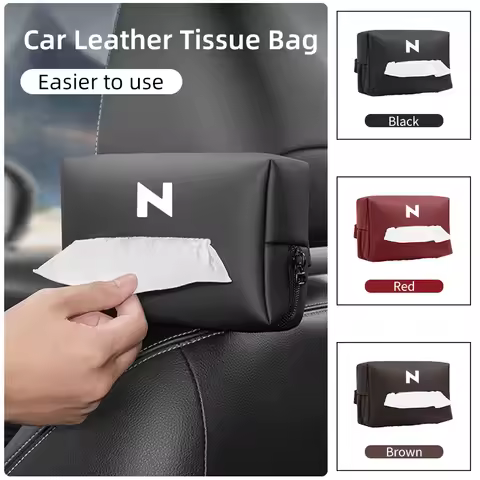 Car Seatback Tissue Organiser Box Sun Visor Console Storage Bag For Honda Civic Fit Accord Odyssey C