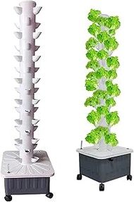 Hydroponics Tower - Hydroponics Growing System for Indoor Herbs, Fruits and Vegetables - Aeroponic Tower with Hydrating Pump, Timer, Adapter-1PC