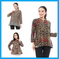Women's BATIK BLOUSE SLIMFIT BATIK UNIFORM BATIK FASHION BLOUSE FOR WOMEN RECENT BUTTON BLOUSE