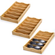 SOUJOY 3 Pack Sunglasses Organizer Tray, 6 Slot Eyeglasses Display Case, Bamboo Stackable Eyewear St