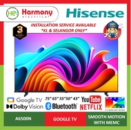 HISENSE 43" 50" 55" 65" 75" 4K UHD Google TV A6500N 50A6500N / 55A6500N / 65A6500N / 75A6500N Voice 