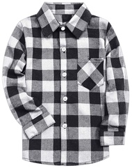 SANGTREE Mens & Boys Plaid Shirt Long Sleeve Button Down Flannel Shirts, US 3 Months - Adult 9XL