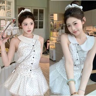 Set 2 Piece Ruffle Neck Summer Dress