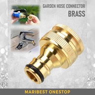 BRASS GARDEN HOSE CONNECTOR 3/4 inch Brass Tap Adaptor Tap Connector Garden Hose Connector