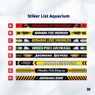 Stiker Aquarium Arwana, List Aquarium.