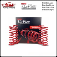 KYB Ultra Flex Performance Lowered Sport Spring - Perodua Ativa Axia Bezza Myvi M800 Alza W150 A300 