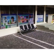 3D Receh Long Chair Type 9 Waiting Chair Waiting Bench Waiting Chair Accessories Diorama Model Minia