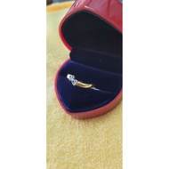 Cincin Berlian Bajet Swiss Cantik Baru Emas 585