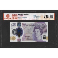 Ancient Coins-England Plastic Banknotes 20 Pounds Queen's Head Out Of Print Fidelity