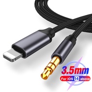 3.5Mm Audio Adapter Male AUX Headphone Cable Car Converter For 13 12 11 PRO For Ios14 Above Audio Adapter Cable 1.5M/1M