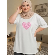 2Y962 [AIYOU] XL-5XL T shirt Women Plus Size Tshirt Woman Clothing Murah Crop Top Plus Size Korean S