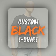 Customized Embroided 300 GSM Oversized Black T Shirt