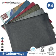 Document Bag Starko Document Bag Size B4 Plain Folder Zipper Book File Folder Organizer Pouch