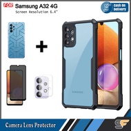 Paket 4in1 Case Samsung A32 4G 5G Bonus Screen Protector Bonus Camera Lens Protector dan Garskin