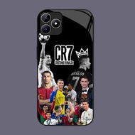DK-57 CR7 FC Casing GLASS soft frame black OPPO Realme Narzo C31 50A C53 6 C35 A40 A3i GT N53 A3X 5G