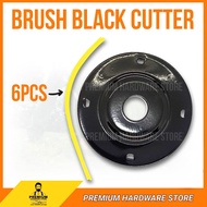 BG328 Brush Black Cutter Metal Trimmer Head with 4 Trimmer Nylon Lines Grass Cable Kepala Piring Tal