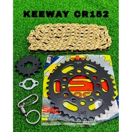 Keeway CR152 chain sprocket set heavy duty