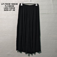 CELANA KULOT 7/9 HW WANITA HITAM PEKAT BAHAN SIFON MODEL PLISKET BRAND VIVIEN MADE IN KOREA