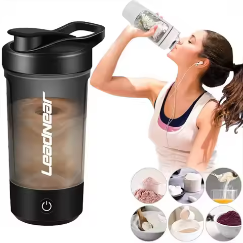 New Women Men Shaker Cup USB Charging Shaker Cup For Protein Shaker Meal Replacement Shake Portable 