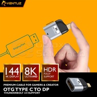 VENTUZ OTG TYPE C TO Display Port ADAPTER DP THUNDERBOLT 4 SUPPORT - HG