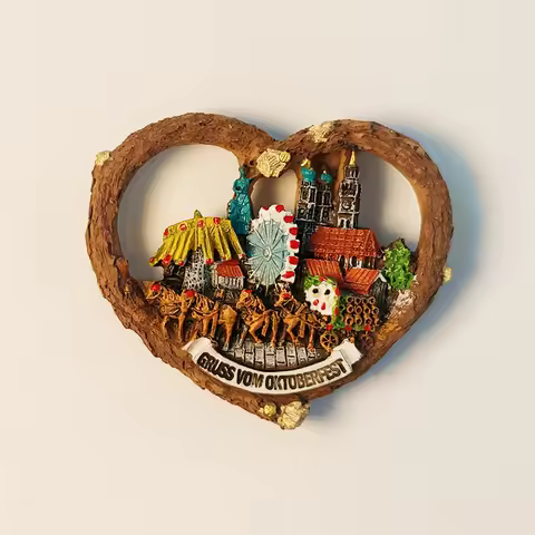 Germany,Munich,Oktoberfest,3D Stereoscopic,Tourism souvenirs,Resin painting,Decoration home,Refriger