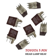HEAD LAMP RELAY TOYOTA 5PIN (OLD MODEL) / TOYOTA 5 PIN STARTER RELAY BROWN (RELAY-90987-04004)