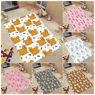 Cartoon Cute Puppy Checkered Pattern Cute Cartoon Soft Carpet Washable Large Carpet Bedroom Carpet L