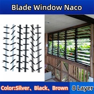 Blade Naco Window 1 Pair/2pcs 8 Single / Double Louvres Frames / Nako Tingkap Louvre Window 百叶窗支架那哥