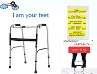 Medical Adult Walker-Heavy Duty Foldable stainless Steel Walking Aid Crutches Canes Toilet Armrest