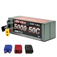 Venom Drive Series 50C 4S 5000mAh 14.8V LiPo Battery - includes 12 AWG Soft Silicone Wire Connector,
