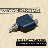 2 RCA to 1 RCA Jack Cover Connection (T RCA)
